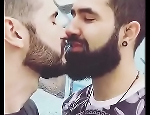 Passionate gays kissing &_ romantic fuck