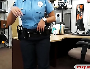 Establishment officer shows stay away from ass and fucked