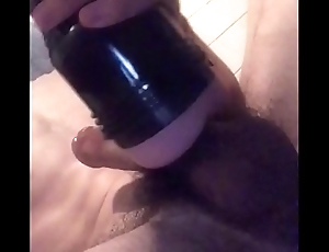 Huge Young Cock Jerked and Creampie into Asshole Fleshlight