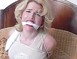 Busty Blond Roped And Cleave-gagged
