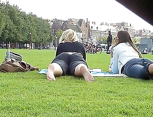 Two Hot Young Unsuspecting Ladies Get Their Cute Bare Feet Filmed Beyond everything A difficulty Grass