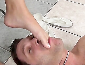 Footboy Licks French Manicured Toes