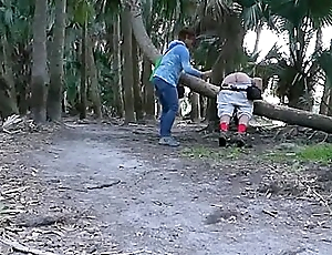 Woman Beats Chap On touching Stick